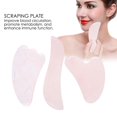 thumbnail image 1 of 3Pcs Natural Rose Gua Sha Stone Rose Quartz Roller， Quartz Stone, for Stress Relief Skin Firming, 1 of 8