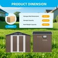 thumbnail image 7 of DISHUP Outdoor Storage Shed, 8x6 ft Metal Shed with Window＆Lockable Doors, Ideal for Backyard, Garden and Patio, 7 of 7