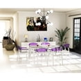 thumbnail image 2 of Compamia Carmen Patio Dining Chair with White Seat in Violet, 2 of 12