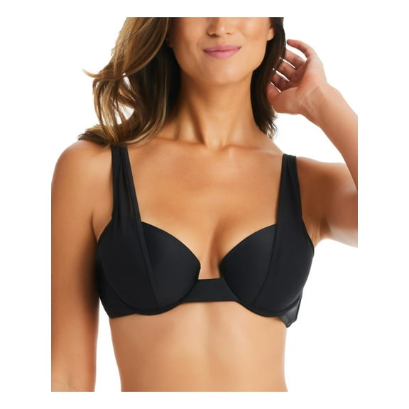 Bar III Womens Underwire Push Up Bikini Swim top