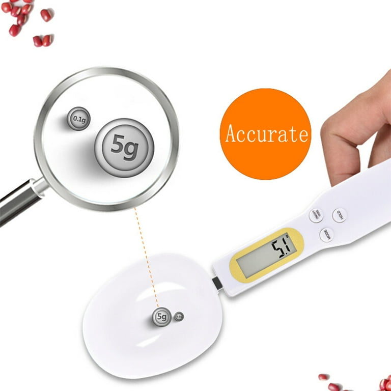 3T6B Spoon Scales Digital Weight Grams, 0.5g-500g Kitchen Electronic Gram  Measuring Spoon Scales with Accurate LCD Display for Dispensing Coffee