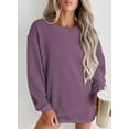 thumbnail image 4 of Eytino Womens Sweatshirt Oversized Casual Crew Neck Loose Corduroy Sweatshirt Pullover Fashion Long Sleeve Comfy Tops, 4 of 7