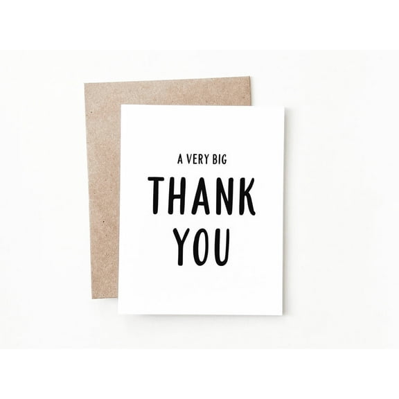 Very Big Thank You Card – Premium Blank Greeting Card with Envelope – Perfect for Expressing Gratitude on Any Occasion