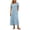 Light Blue, variant on Tqcoqu Women's Textured Dresses,Round Neck Short Sleeve Loose Maxi Casual Dress with Pockets,Army Green Women's S-XXL