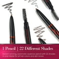 YBF Beauty Taupe Eyebrow Pencil 2 Pack Universal Automatic Stick with Spoolie Brush for All