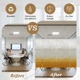 thumbnail image 6 of Burnt Orange Beige Ombre Window Privacy Film, Modern Abstract Art Texture Static Cling UV Sun Blocking Tint Film Heat Control Windows Films for Bedroom Bathroom, Window Stickers 17.7"x39.3", 6 of 8