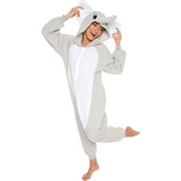 Unisex Adult Plush Animal Cosplay Costume Pajamas (Elephant)