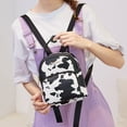 thumbnail image 2 of MesaSe Women PU Animal Pattern Print Backpack Preppy Style Handbags (White Cow), 2 of 9