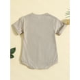 thumbnail image 3 of xiaxaixu Bébé Garçons Filles Été Romper, Manches Courtes Col Rond Body Côtelé de Couleur Unie, 3 of 9