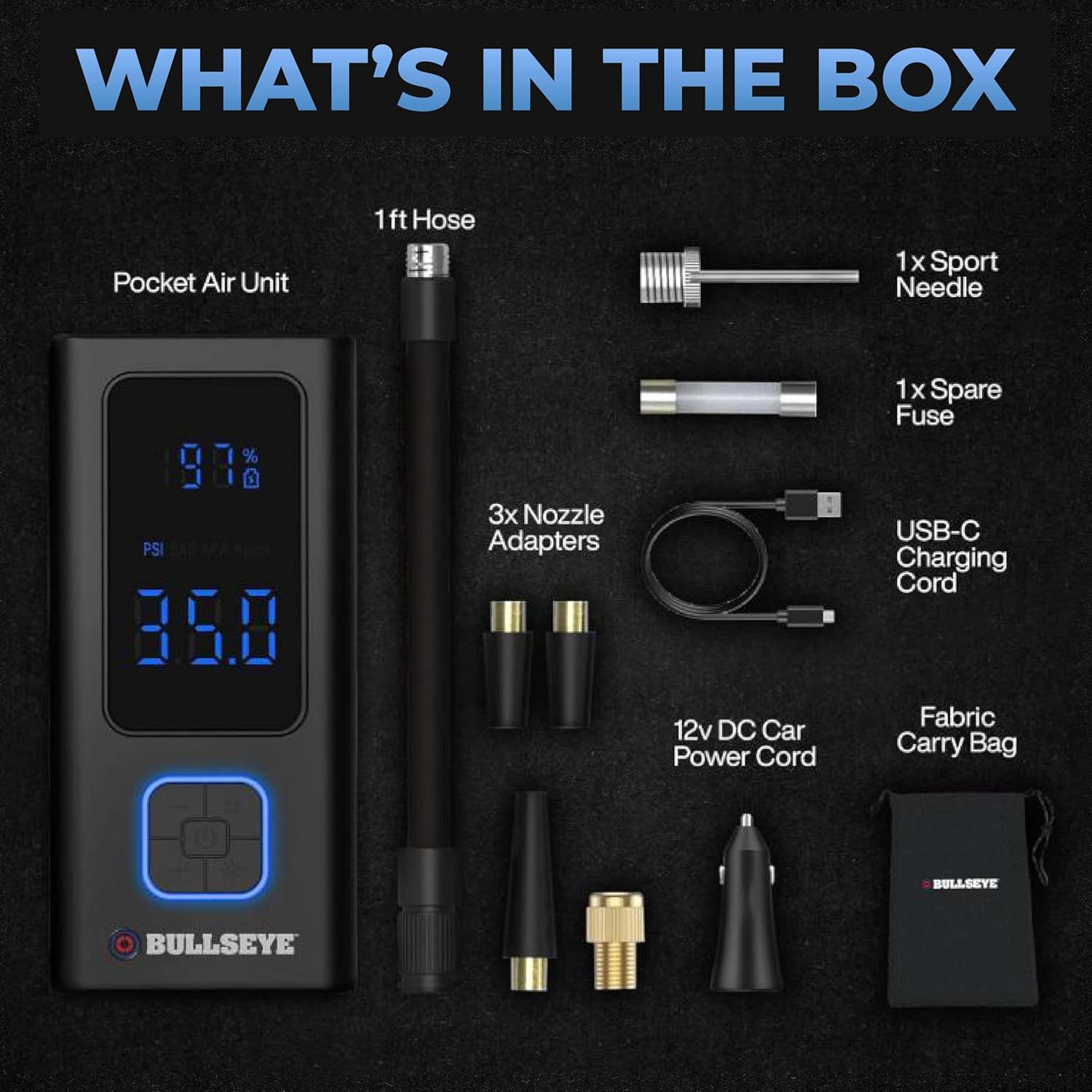 Bullseye Pocket Air Pro Tire Inflator Powerbank photo 5