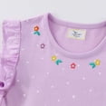 thumbnail image 4 of Bobifish Toddler Girls Dress Ruffle Sleeve Cute Animal Embroidered Vacation Dress Comfortable Everyday Children Girls Dress, 4 of 6