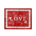 thumbnail image 1 of Ynlkorvg Ensemble de Table Saint-Valentin Rouge à Carreaux 30x45cm pour Décoration de Table Saint-Valentin Imperméable pour Décoration Intérieure Cuisine Dîner, 1 of 8