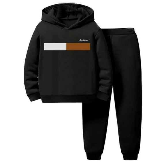 Tiijoy Little Boys Athletic Outfits Casual Active Hoodie Jogger Pants Set, Sizes 5-6