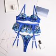 thumbnail image 3 of Gibobby Sujetador De Encaje Para Mujer Camisola de lencería para mujer, con corte de red entrecruzado, sin mangas, sexy, vestido de peluche(Azul, M), 3 of 5