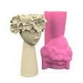 thumbnail image 6 of Cute Girl Flower Pots Mold Epoxy Resin Molds Pen Holder Candle Holder Cement Planter Silicone Mould Home Decorations, 6 of 9