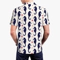 thumbnail image 3 of Balery Seahorses and Hearts Printed Men’s Short Sleeve Polo Shirt, Midweight Men's Shirt,Golf Polo shirts -Small, 3 of 8