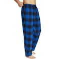 thumbnail image 5 of Onimisc Mens Pajama Pants Flannel Plaid Cotton Sleep Lounge Pants Warm Sleepwear Pants PJ Bottoms with Pockets and Button Fly, 3 Pack, 5 of 11