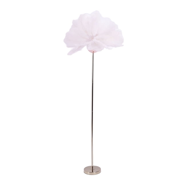 Ostrich Plume Floor Lamp, 61 Inch LED USB Stepless Dimmable Modern Decorative Standing Lamp with Adjustable Color Temperatures, for Bedside Living Room