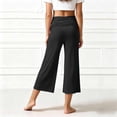 thumbnail image 4 of Oiyii Girls Summer Pants Solid Pleated Waist Wide Leg Boggy Cropped Pants, Sizes 5-14Y, 4 of 7