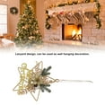 thumbnail image 3 of Handmade Unique Pine Cone Christmas Hanging Decorative Wreath,  Twine And Polyester, DIY Star String Lights, Multifunctional Room Decorations, 3 of 8