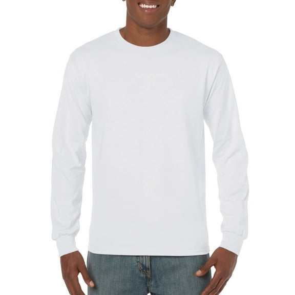 Gildan Hvywt L/S Tee White