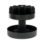 Mind Reader 2-Tier Snack Carousel, Countertop Organizer, Snack Tray, Plastic, Black