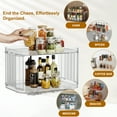 thumbnail image 3 of Lazy Susan Organizer for Cabinet, Pantry, Countertop 2 Tier 14" x 10" Clear - 1 Pack, Rectangular, 3 of 8