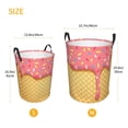 thumbnail image 4 of Uemuo Pink Ice Cream Pattern Circular Laundry Hamper Basket with handles,Collapsible laundry basket,Large capacity laundry hamper,Laundry Organizer-Small, 4 of 8