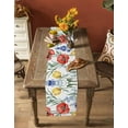 thumbnail image 4 of Table Runner Dresser Scarf 14 x 72 Inch Spring Floral Watercolor Red Poppy Blue Yellow Flower Table Runners Non-Slip Heat Kitchen Dining Table Decor for Indoor Outdoor Home Party Decoration, 4 of 7