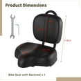thumbnail image 4 of Bike Seat with Backrest,Extra Wide Bicycle Seat with Back Support,Extra-Large Bicycle Seat with Padded PU Cushion Saddle Fit for Tricycle Mountain E-Bike, Includes Installation Tools, 4 of 8