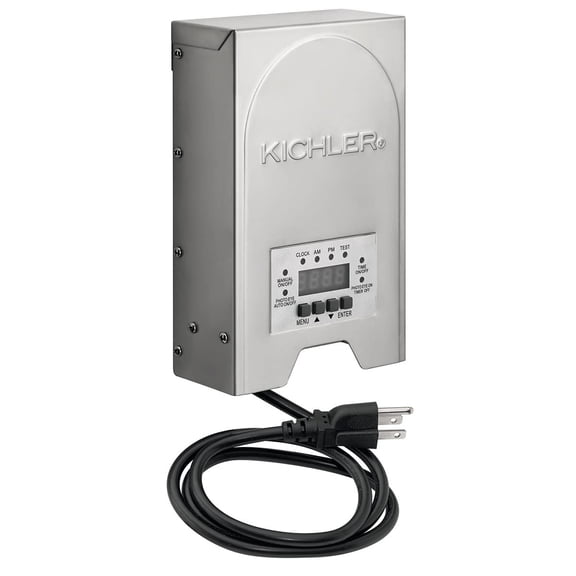 Kichler 200W 120V Multi-Tap Landscape Lighting Transformer with Digital Timer Stainless Steel