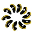 thumbnail image 2 of 10PCS Funda Protectora de Hierro para Golf Club Neopreno Perfecl Negro Amarillo, 2 of 8