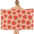 thumbnail image 2 of Strawberry Garden Cute Summer Fruit Pattern Pink Beach Towels Oversized Soft High Absorbent Quick Dry Bath Towels Pool Towels Travel Beach Towels for Kids Adults, 2 of 6