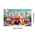 thumbnail image 3 of Yatrandify Colorful Theme Welcome Carnival Banner Decorative Design Amusement Park Polyester Material Balloon Decoration for Birthday Party Kids Event Celebration, 3 of 8