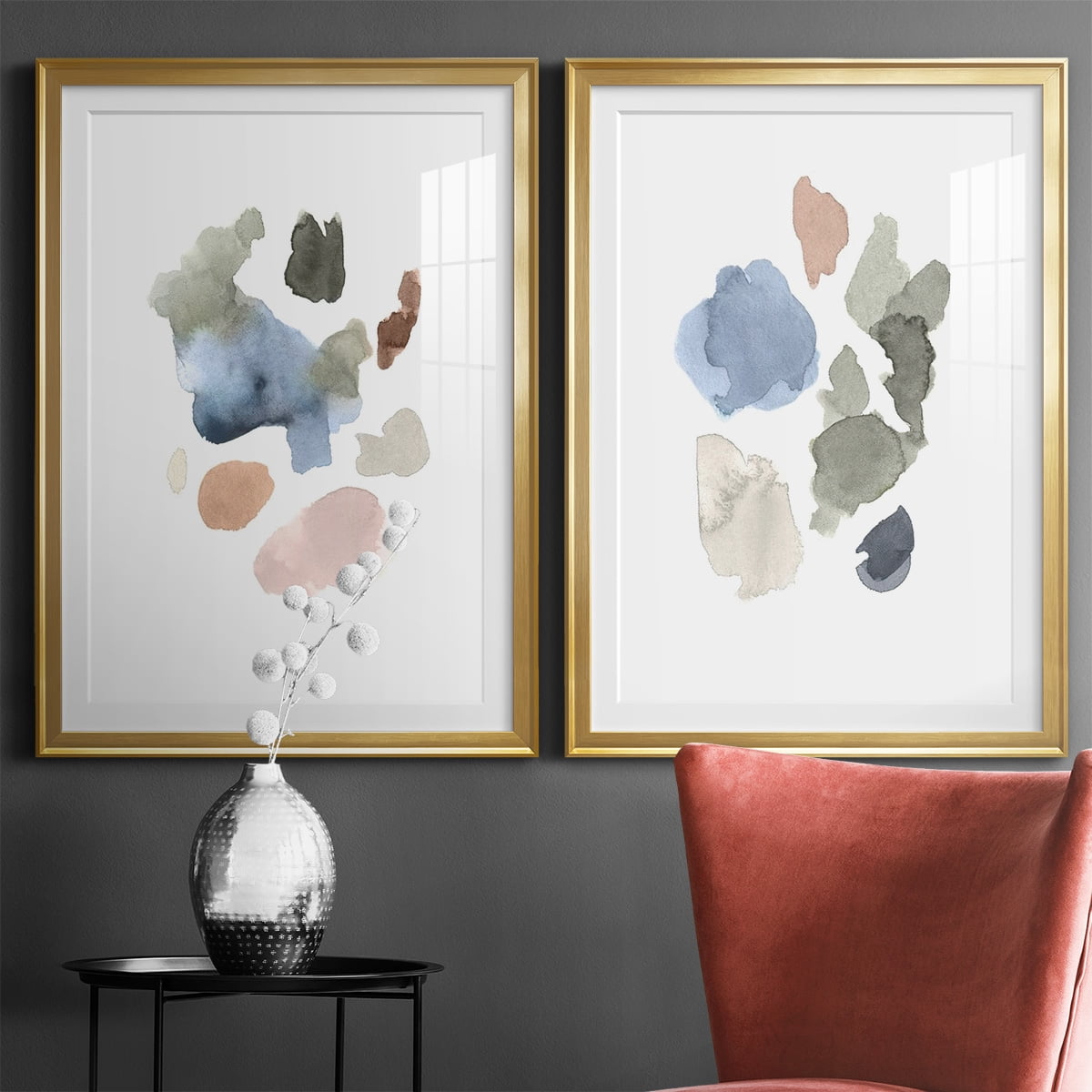 Wexford Home Fresh Start I Premium Framed Print, 22.5" x 30.5" - Ready to Hang, Gold (Set of 2)