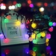 thumbnail image 2 of Cadena de luces solares para patio y jardín, luces de globo de cristal con control remoto, decoración exterior impermeable, 8 modos de iluminación para crear una atmósfera romántica, eficiencia, 2 of 6