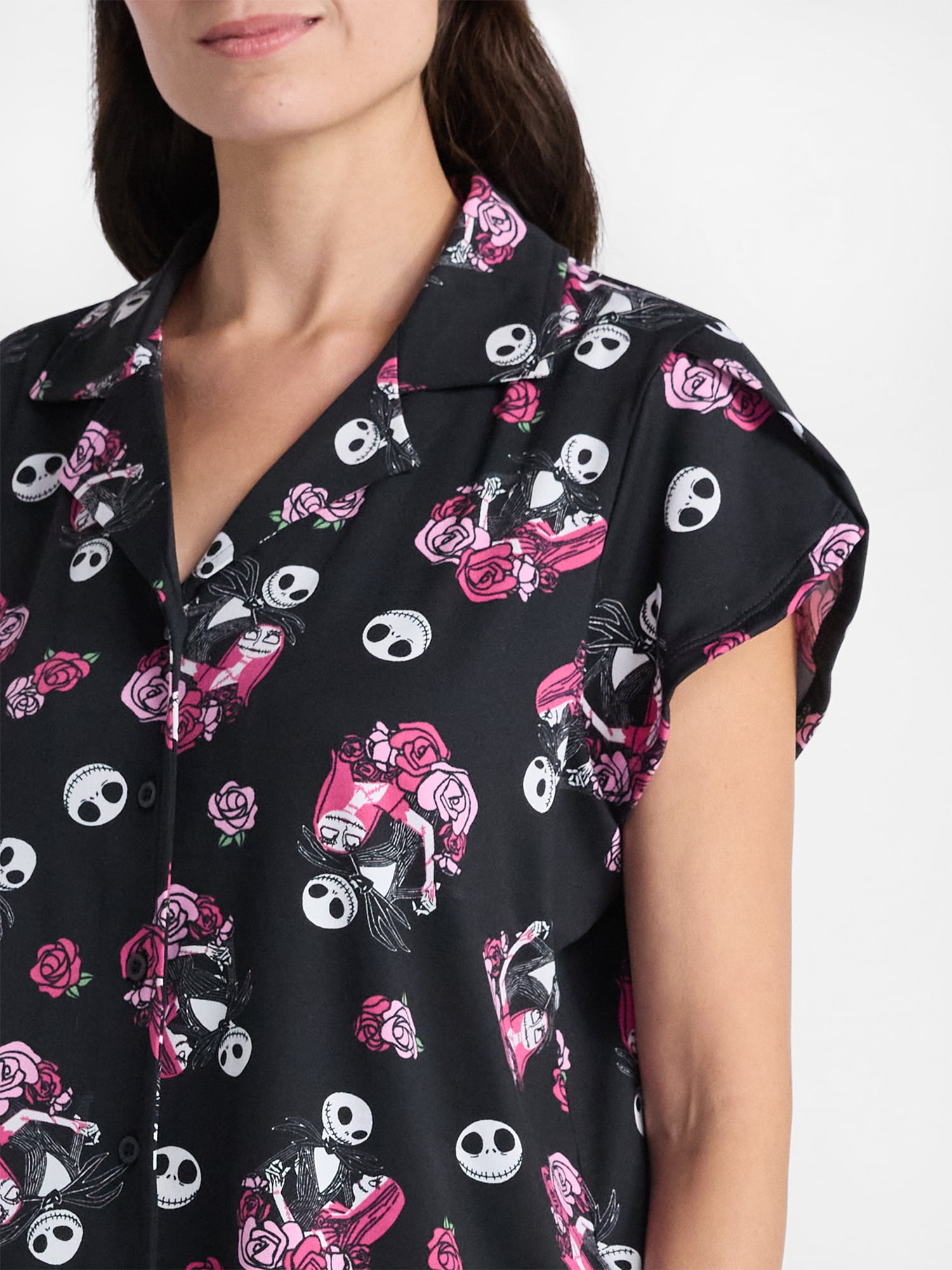 Disney Nightmare Before Christmas Women's Valentine's Day Shorty Pajama Set, 2-Piece, Sizes XS-3X