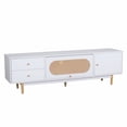 thumbnail image 7 of PAPROOS TV Stand for 75 inch tv, TV Cabinet with 2 Drawers, TV Console Table with Storage & Adjustable Shelf, Entertainment Center TV Stand for Living Room, Office, White, 7 of 7