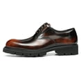 thumbnail image 2 of Santimon Brown Oxford Shoes for Men Classic Lace up Casual Shoes Timeless Dress Shoes for Wedding Gatherings US 7, 2 of 8