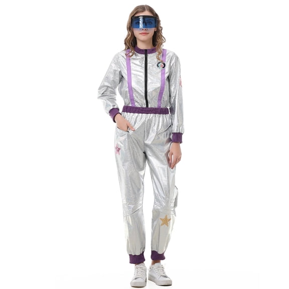 Halloween Astronaut Costume Outfit, Family Matching Space Role Play Suit for Party Stage Performance and Holiday Dress Up Events