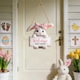 thumbnail image 2 of Easter Decor，Easter Decorations,Easter Hanging Ornaments,2026 Easter Bunny 2D Flat Wooden Wall Hanging Sign, Doorplate Decor, For Front Door Porch Indoor Wall Party Decoration(MulticolorC), 2 of 6