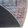 thumbnail image 7 of Rugs.com Maahru Collection Washable Rug – 4' x 6' Oval Blue Low-Pile Rug Perfect For Living Rooms, Large Dining Rooms, Open Floorplans, 7 of 7