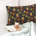 thumbnail image 4 of Yiaed Wild West Golden Horseshoe Print Brushed Microfiber Envelope Pillowcases, Standard,Envelope Closure Pillow Cases(No pillow core)-20"x30", 4 of 6