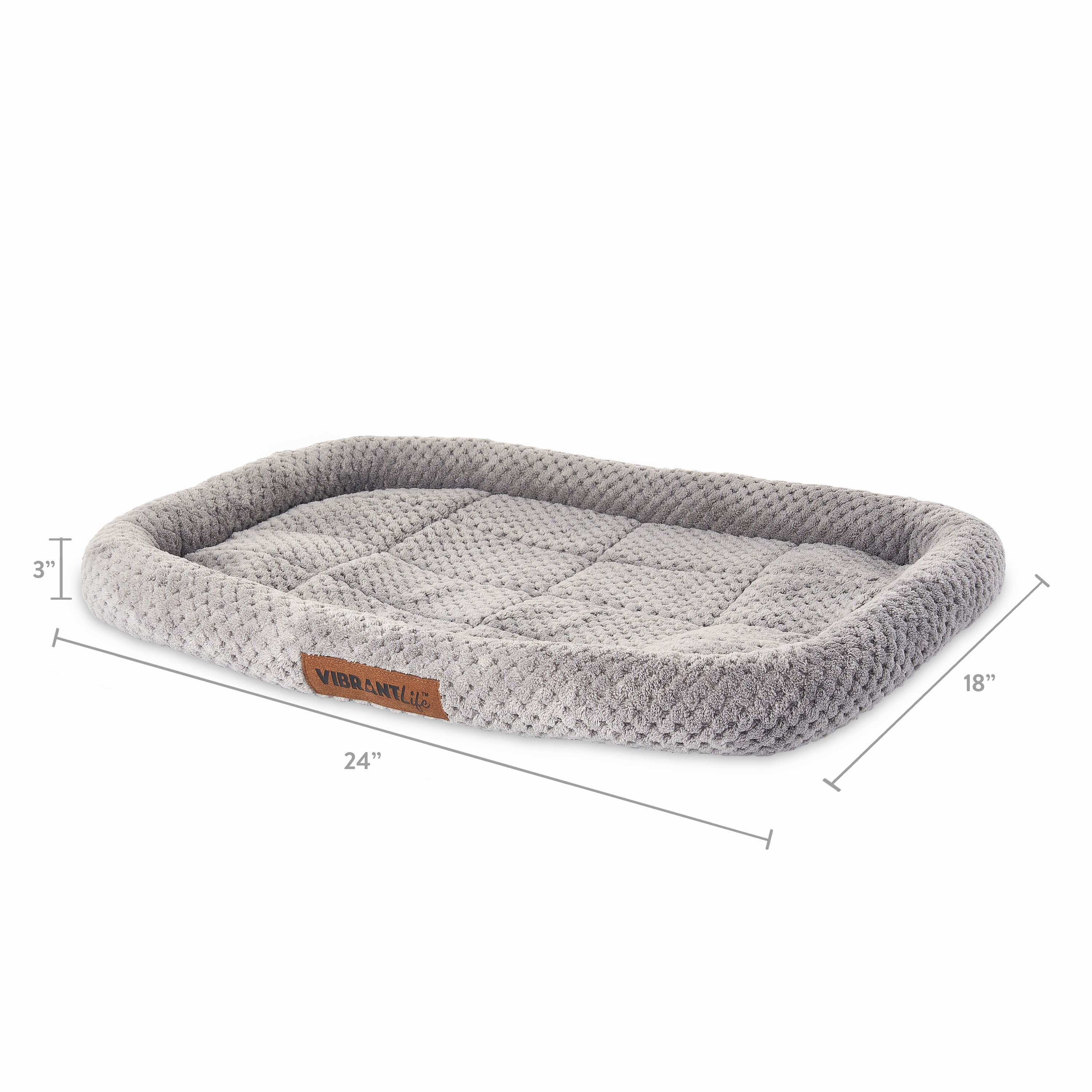 A Dogs Life Gray Bubble Loom Orthopedic Crate Mat Dog Bed