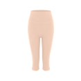 thumbnail image 5 of Women's High Waist Side Slit Capri Leggings, Butt Lifting Tight Fit Yoga Pants with Slimming Effect, Stretchy Workout Crop Tights for Running Fitness Gym Daily Wear Light Pink M, 5 of 5