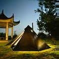 thumbnail image 4 of Carpa Tienda tipi para acampar, tienda piramidal para exteriores, tienda Tipi para personas individuales, tienda caliente para acampar y hacer senderismo, 4 of 8
