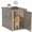 Gray, variant on PLAYRANK Large HDPE Weather Resistant Dog Crate for Medium Large Dogs, Ventilated Vertical Slat Pet Kennel with Lockable Door, Waterproof Heavy Duty Indoor Outdoor Dog Cage,Black/Gray.