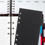 RENACLIPY School Binder Dividers Binder Divider Black PP 18 Sheets for Time Planning