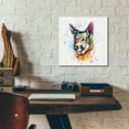 thumbnail image 5 of Epic Art 'Colorful Watercolor German Shepherd' by Furbaby Affiliates, Acrylic Glass Wall Art, 12"x12", 5 of 8