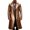 Brown, variant on Mens Coats And Jackets Autumn Winter Leather Solid Color Lapel Button Down Long Sleeve Slim Fit Casual Formal Maxi Coat Activewear,Gold,M